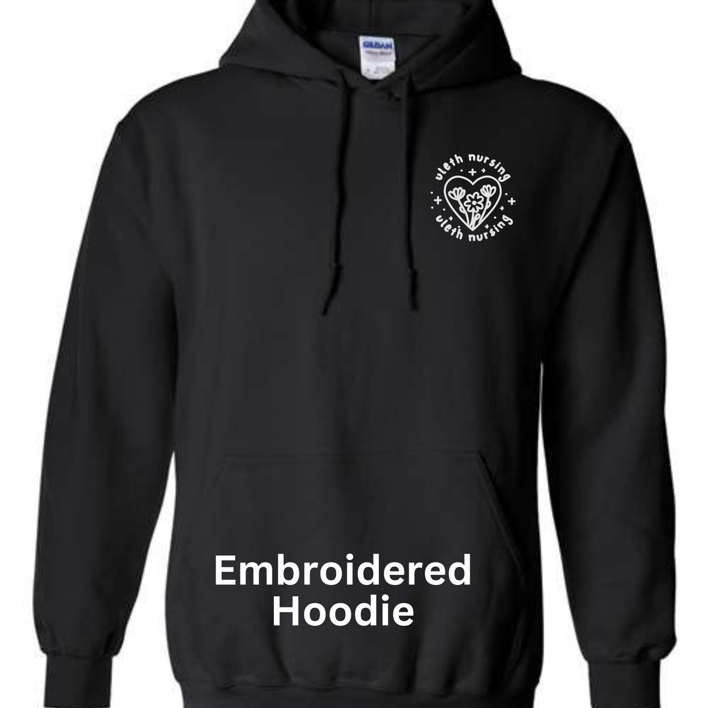 Uleth Nursing Floral Embroidered Crest