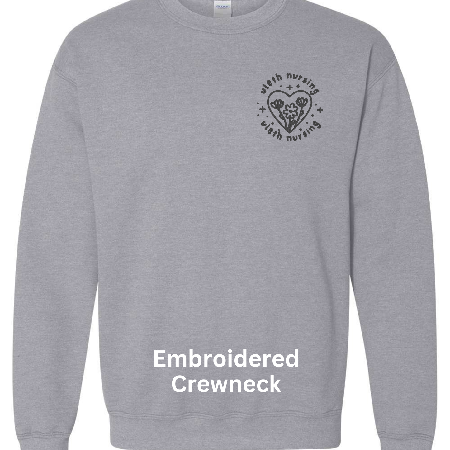 Uleth Nursing Floral Embroidered Crest