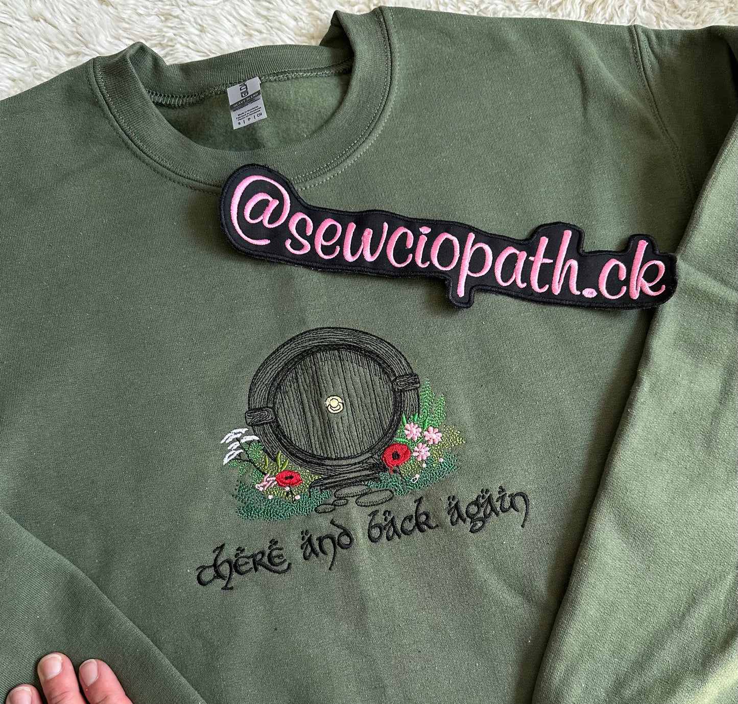 Hobbit There and Back Again Embroidered Sweatshirt