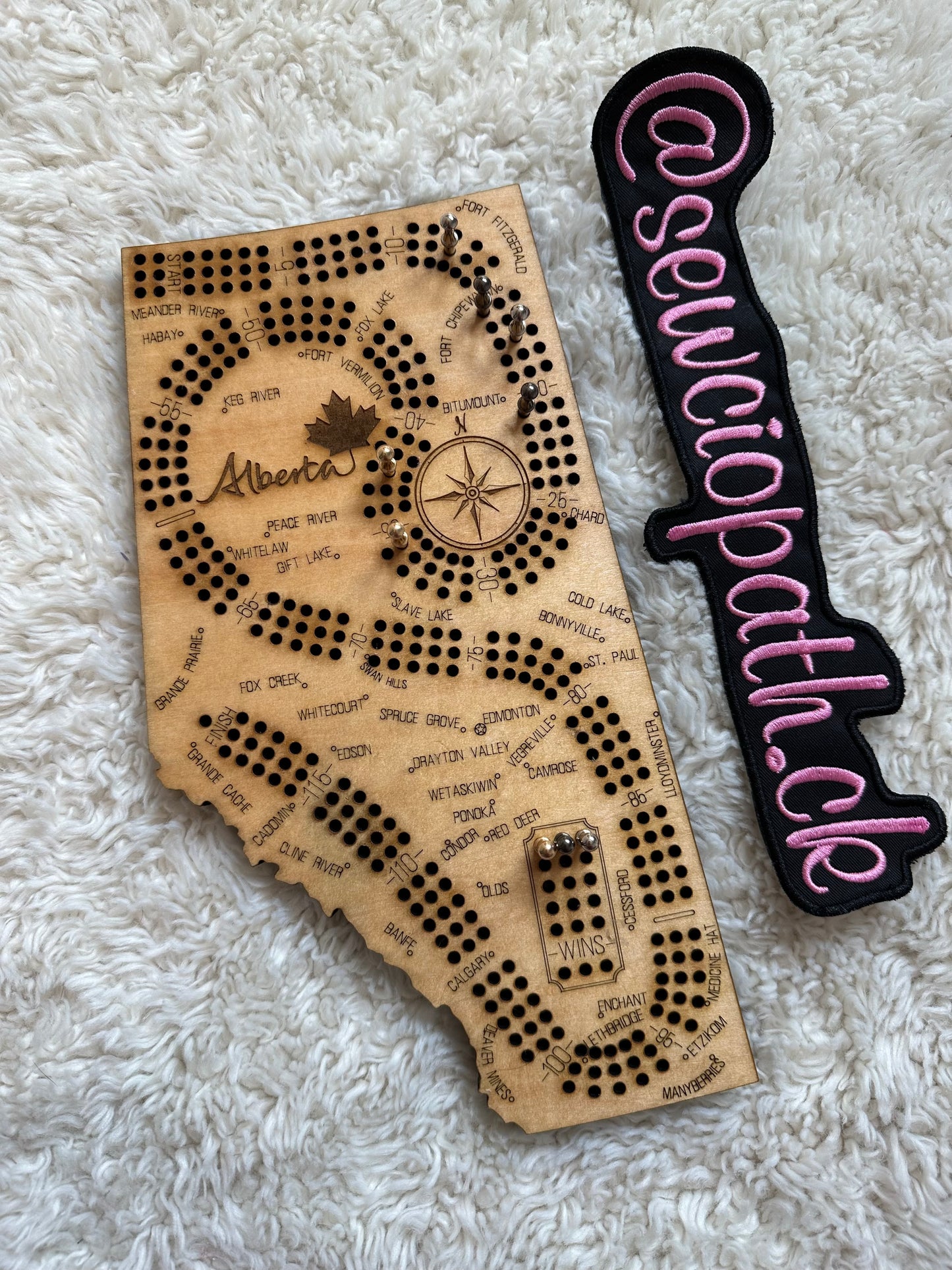 Provinces of Canada Cribbage Boards | Alberta Crib Board