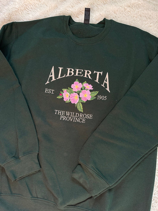 Alberta Embroidered Crewneck Sweater - AB Sweater
