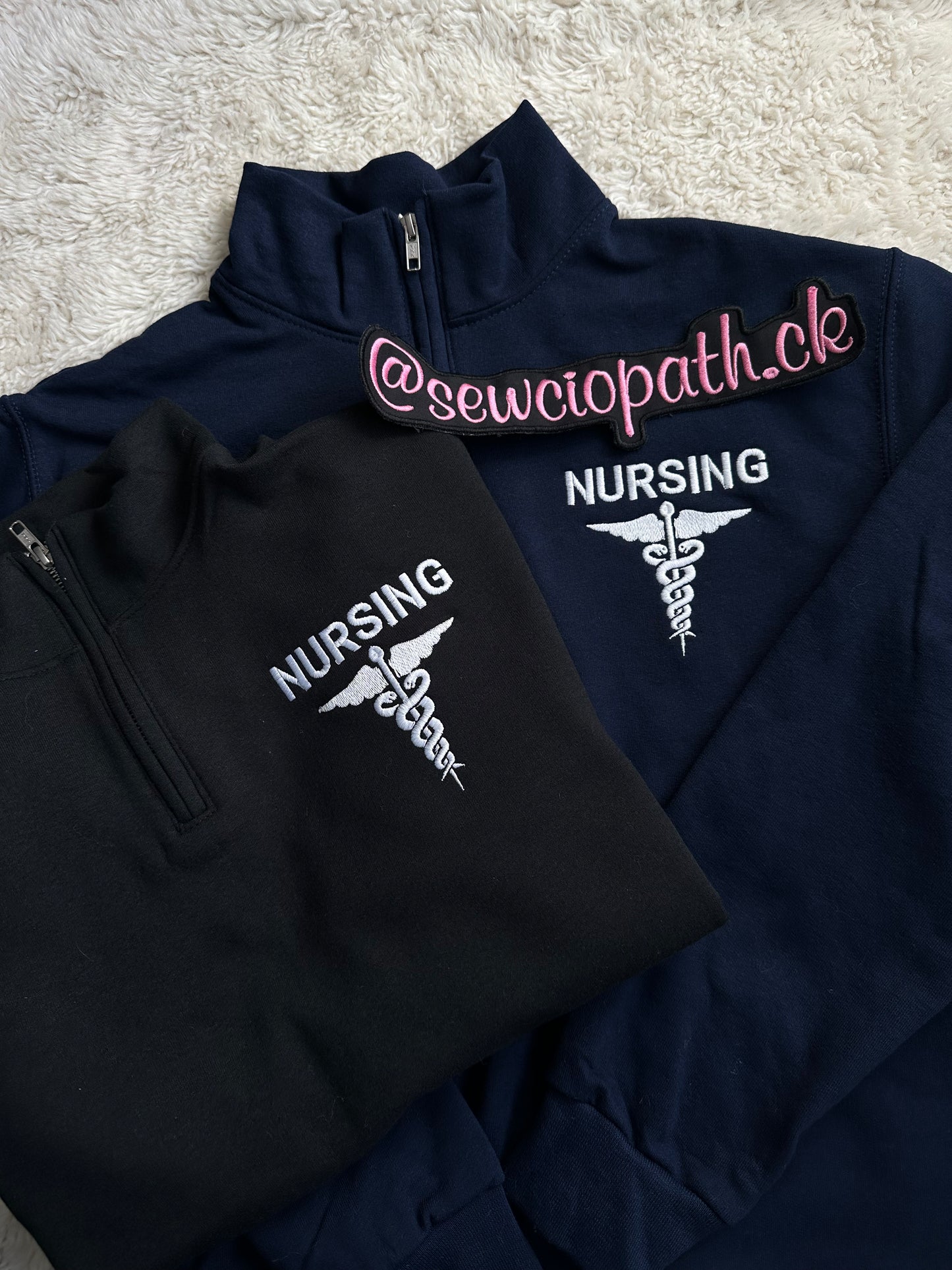 Embroidered Nursing Caduceus