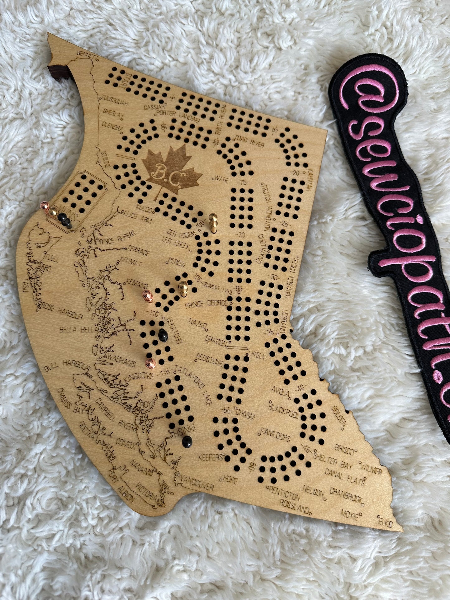 Provinces of Canada Cribbage Boards | Alberta Crib Board