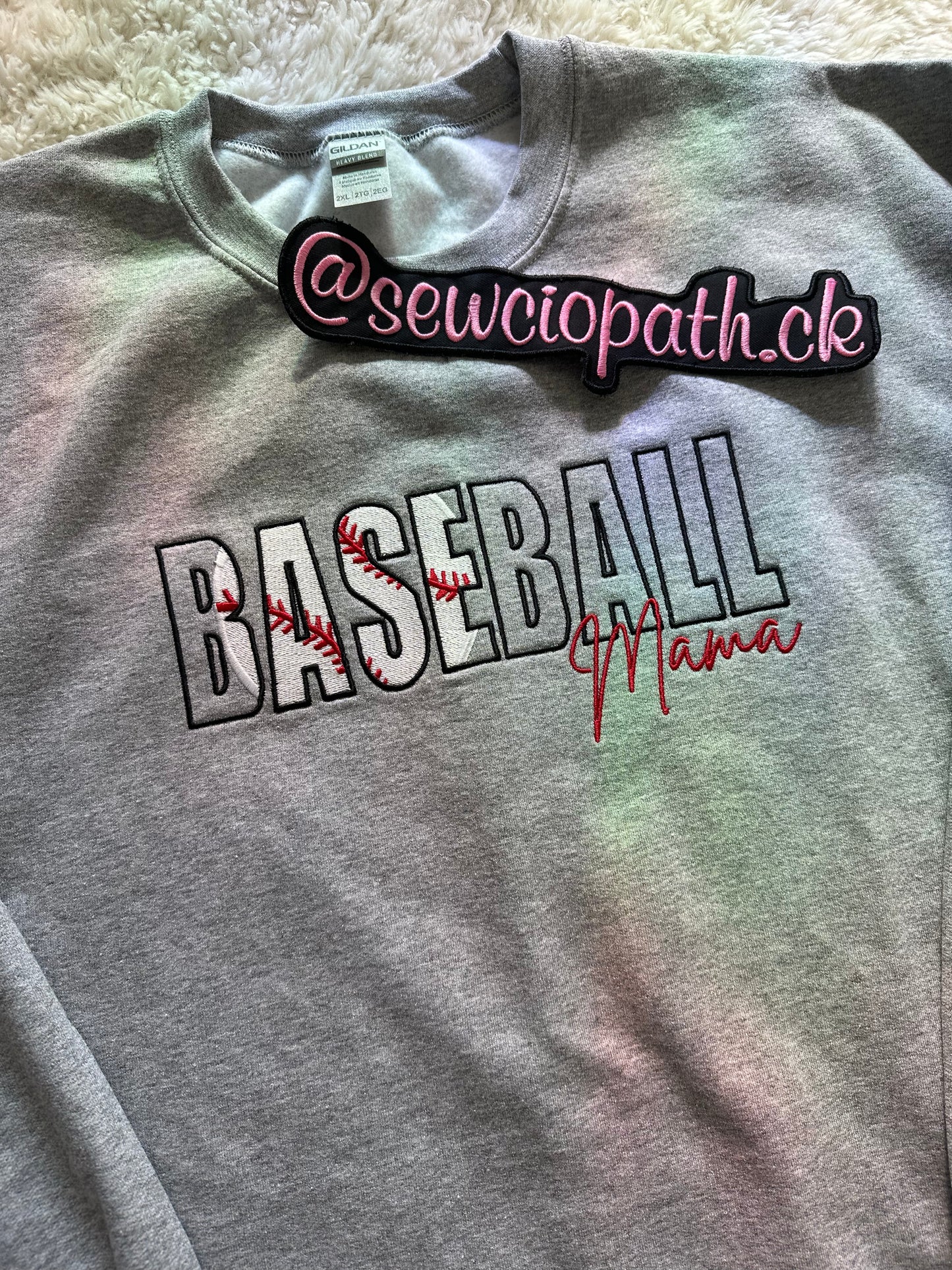 Baseball Mama Embroidered Sweatshirt