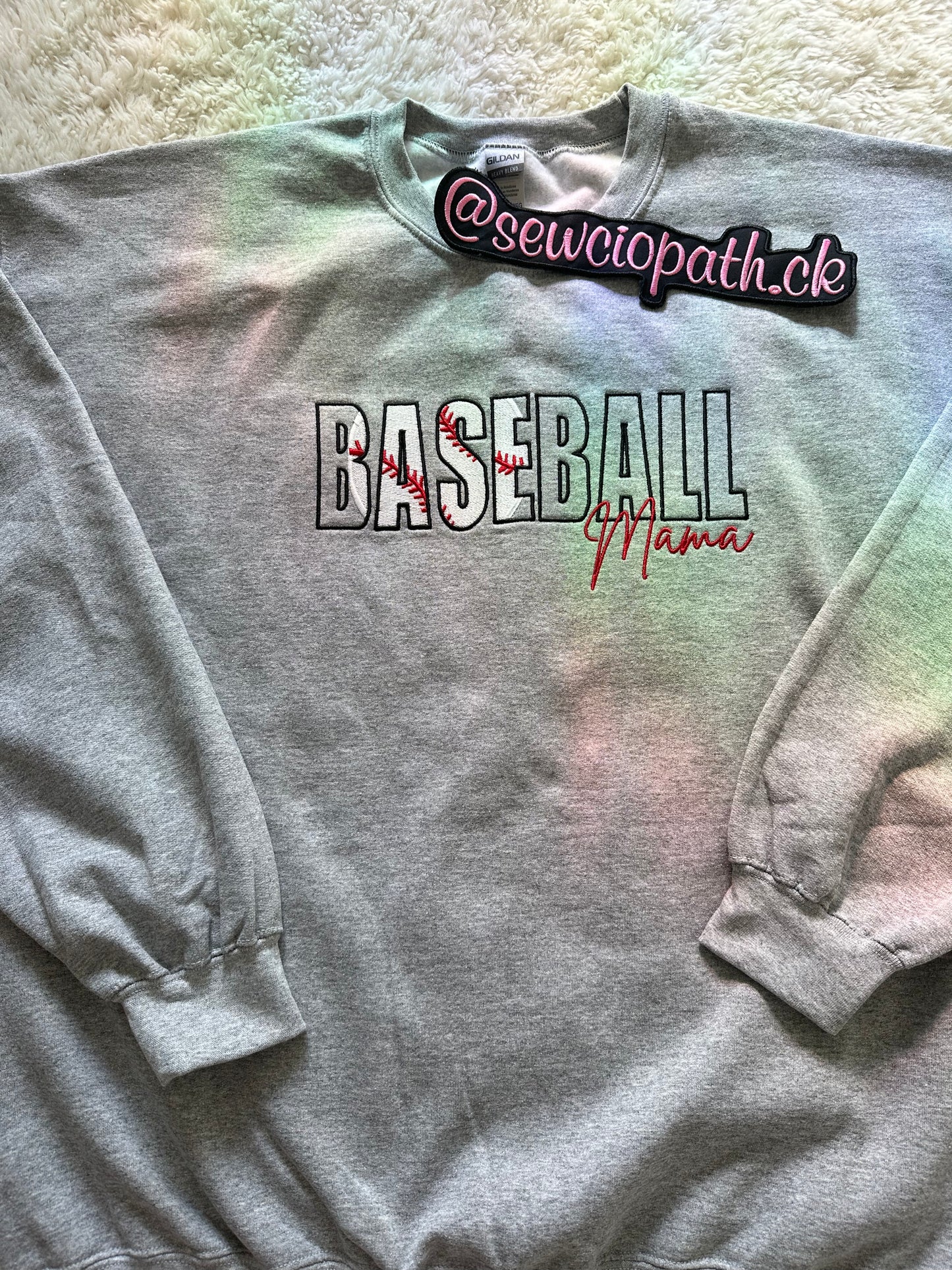 Baseball Mama Embroidered Sweatshirt