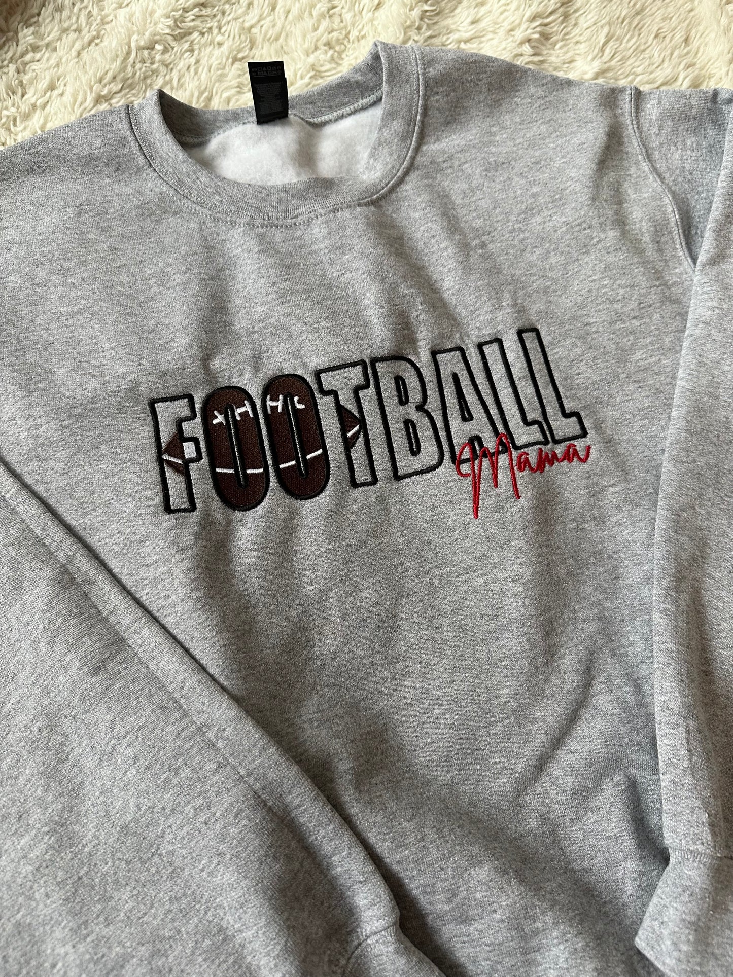 Football Soccer Mama Crewneck - Embroidered