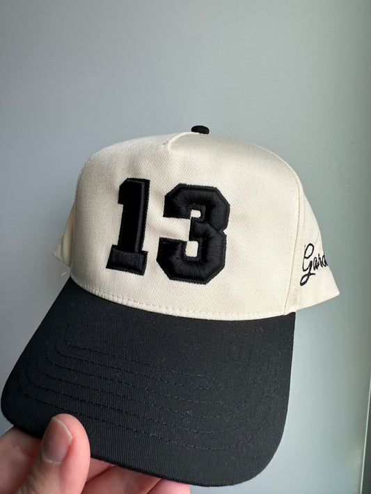 Custom Embroidered Sports Number Hats | Puff Embroidery
