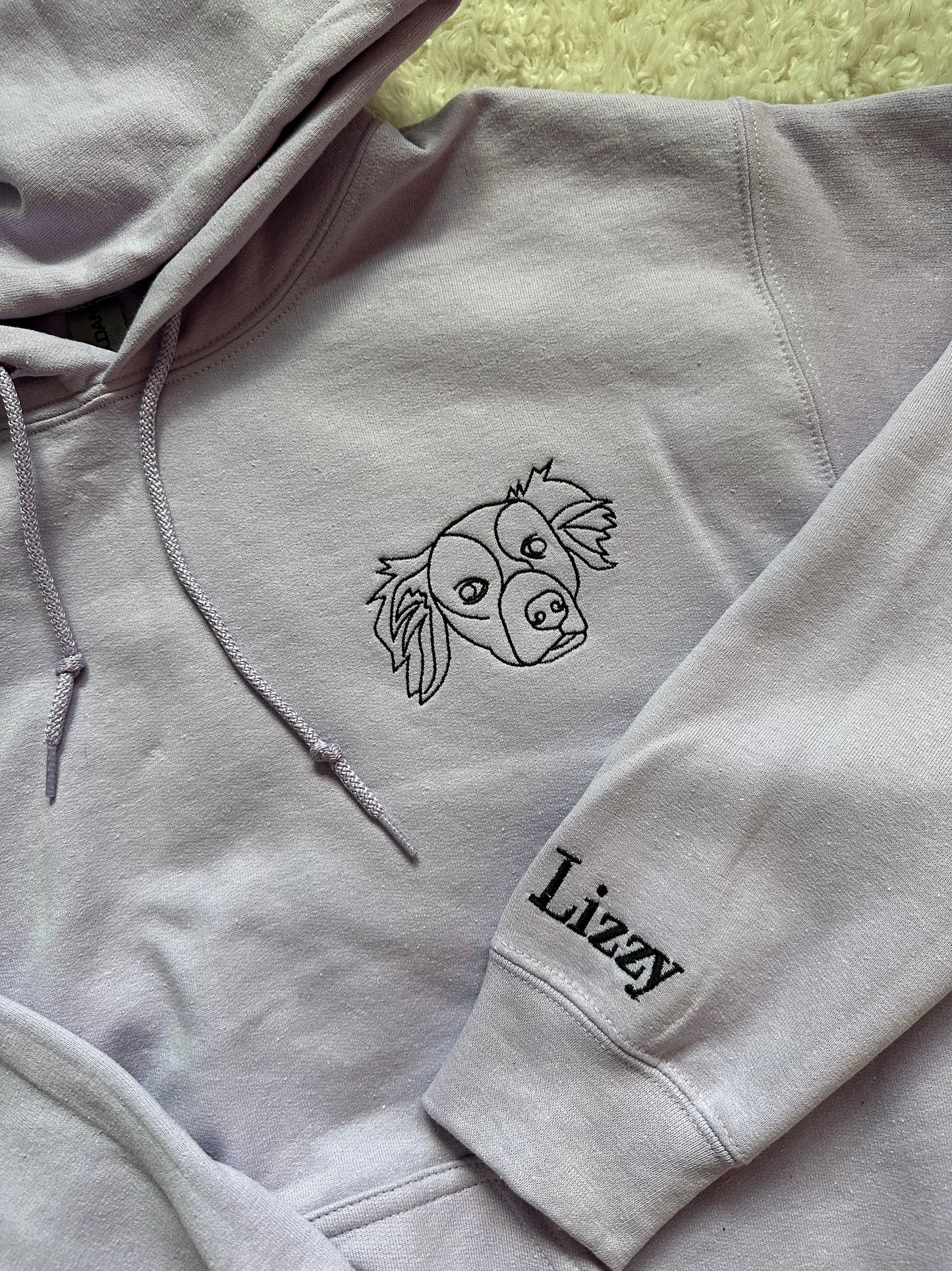 Custom Pet Portrait Line Drawing Sweatshirt