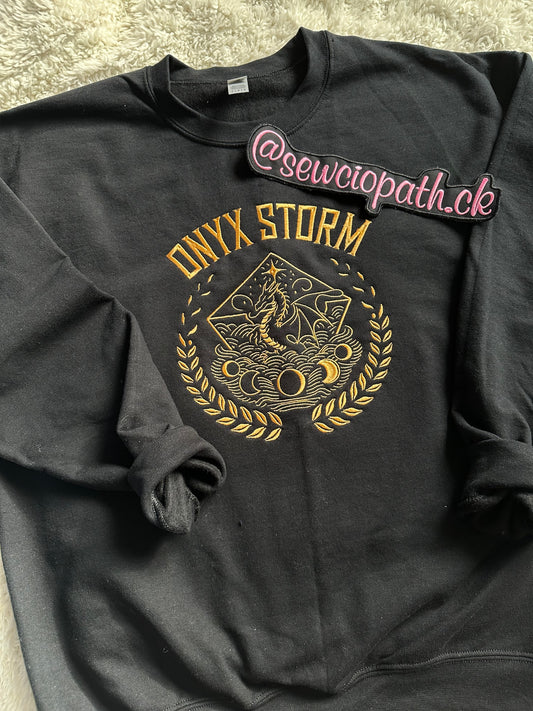 Onyx Storm Embroidered Sweatshirt