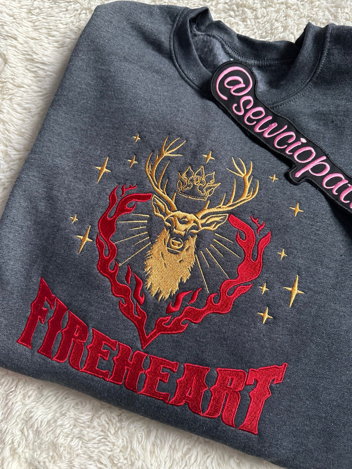 Throne Of Glass Fireheart Embroidered Sweatshirt