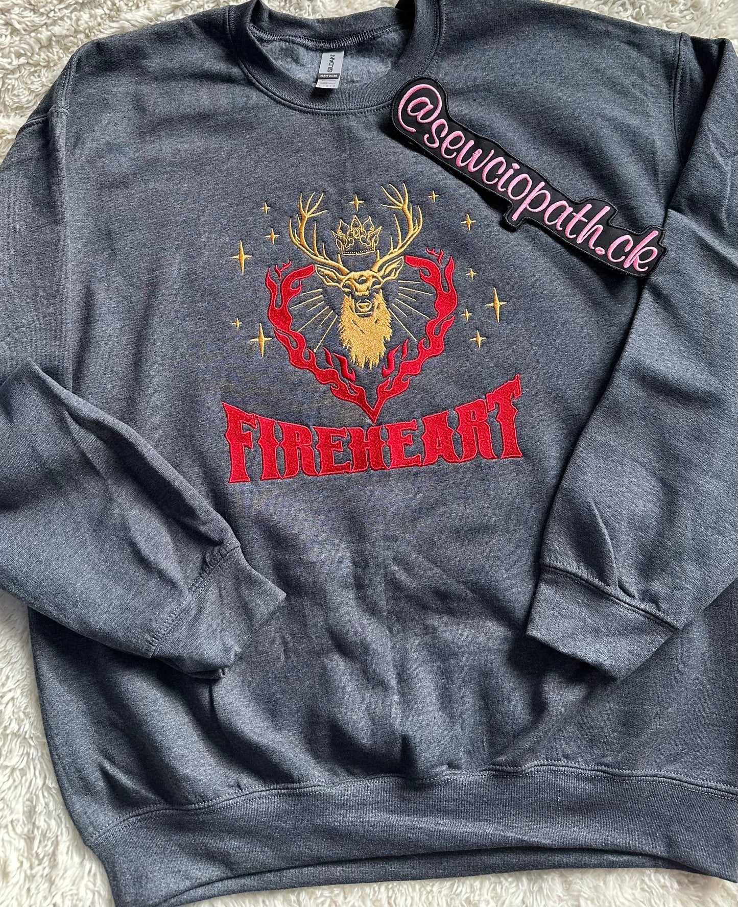 Throne Of Glass Fireheart Embroidered Sweatshirt