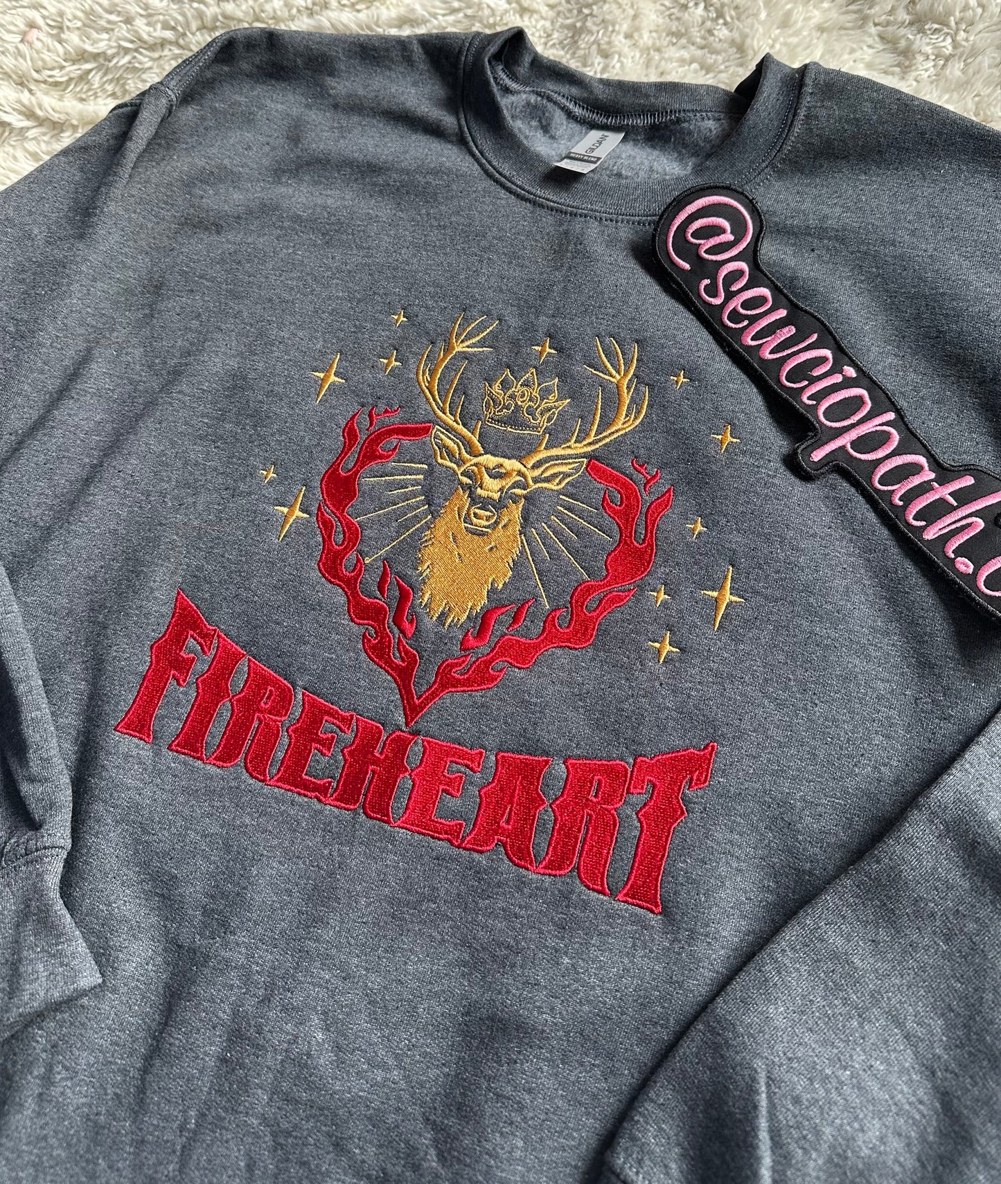 Throne Of Glass Fireheart Embroidered Sweatshirt