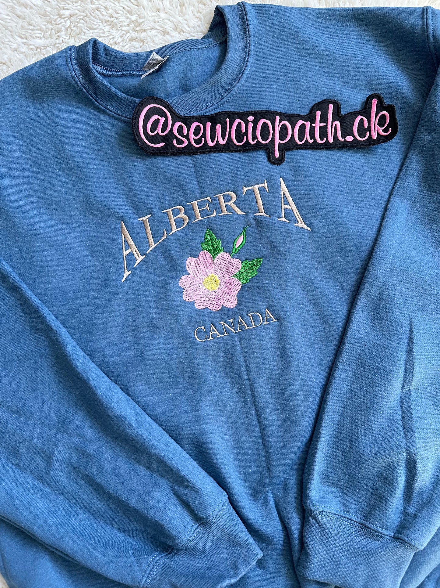 Alberta Embroidered Crewneck Sweater - AB Sweater
