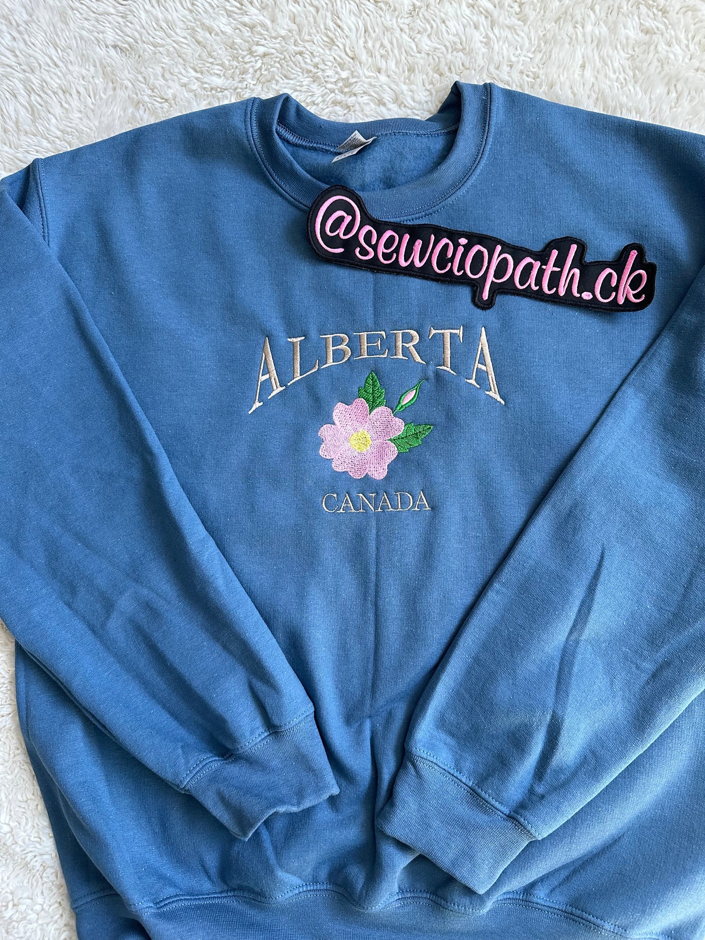 Alberta Embroidered Crewneck Sweater - AB Sweater