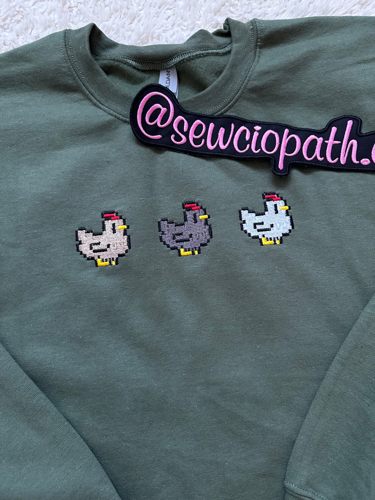Stardew Valley Sweatshirt | Stardew Valley Chickens| Cozy Gaming | Stardew Valley Sweater | Pixel Chicken
