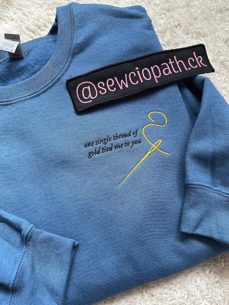 Invisible Thread Taylor Swift Embroidered Sweatshirt