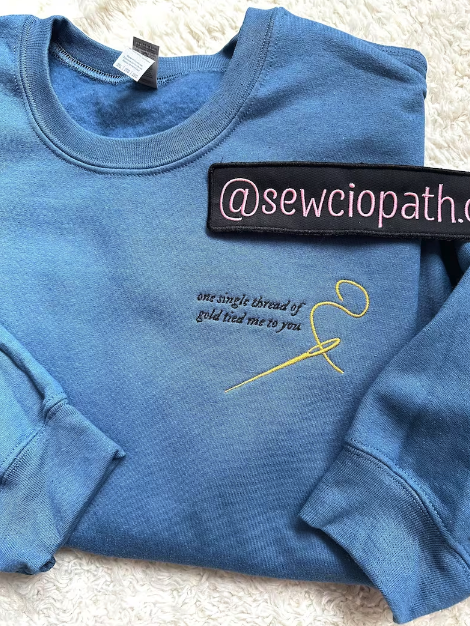 Invisible Thread Taylor Swift Embroidered Sweatshirt