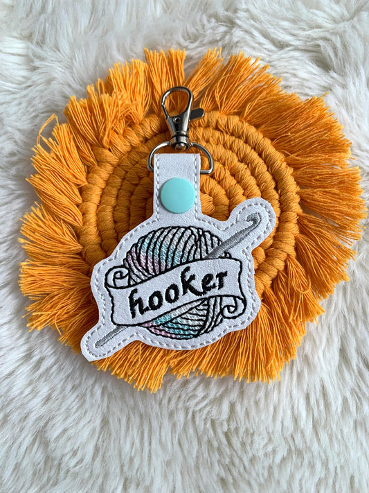 Hooker Crochet Keychain