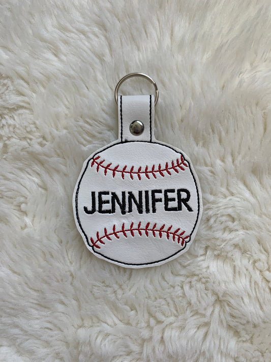 Personalized Baseball Keychain