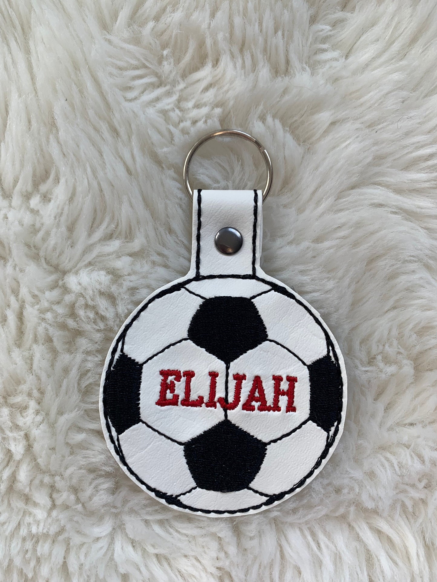 Personalized Soccer Ball Keychain
