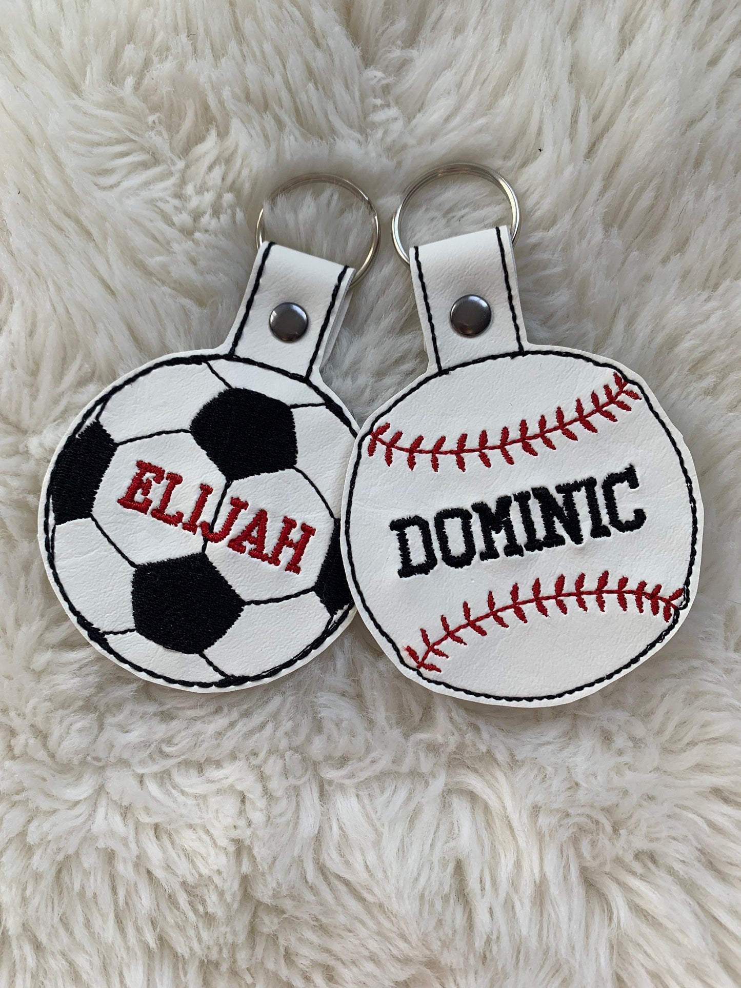 Personalized Soccer Ball Keychain