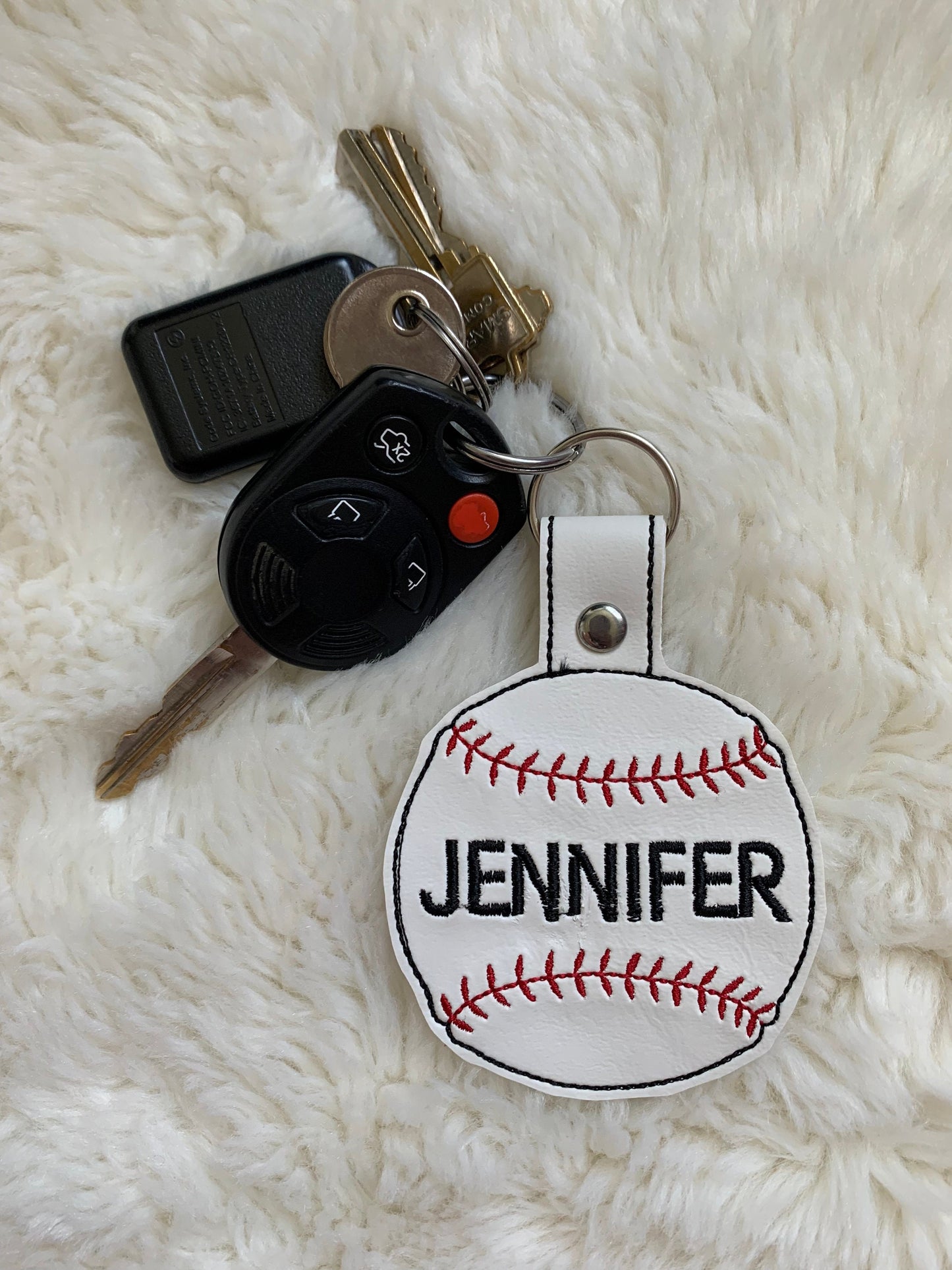 Personalized Baseball Keychain