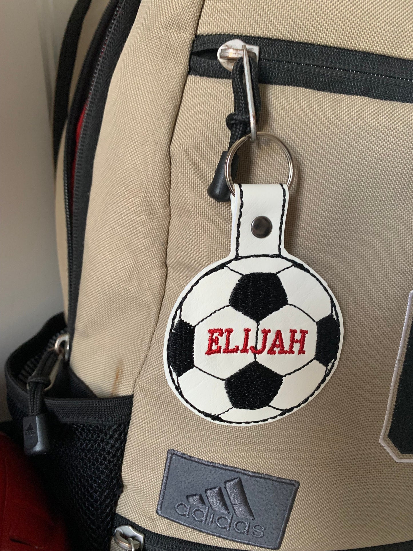 Personalized Soccer Ball Keychain