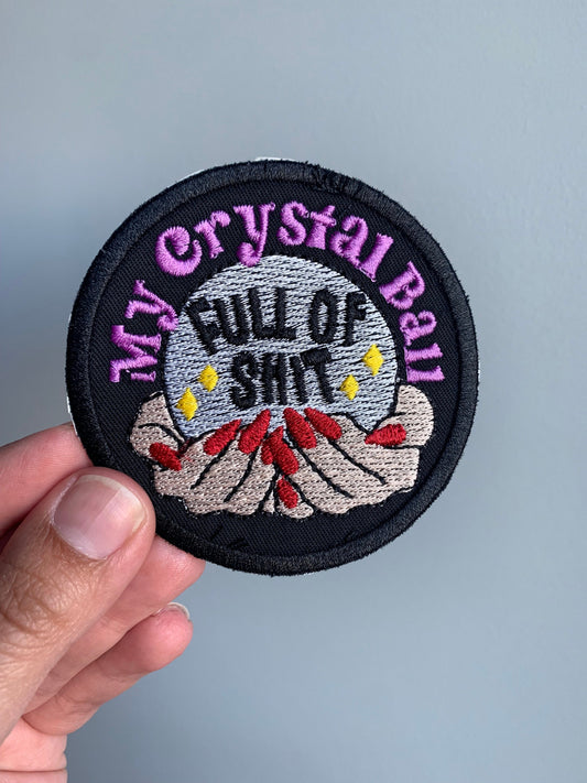 Crystal Ball Full of Shit Iron-on Patch