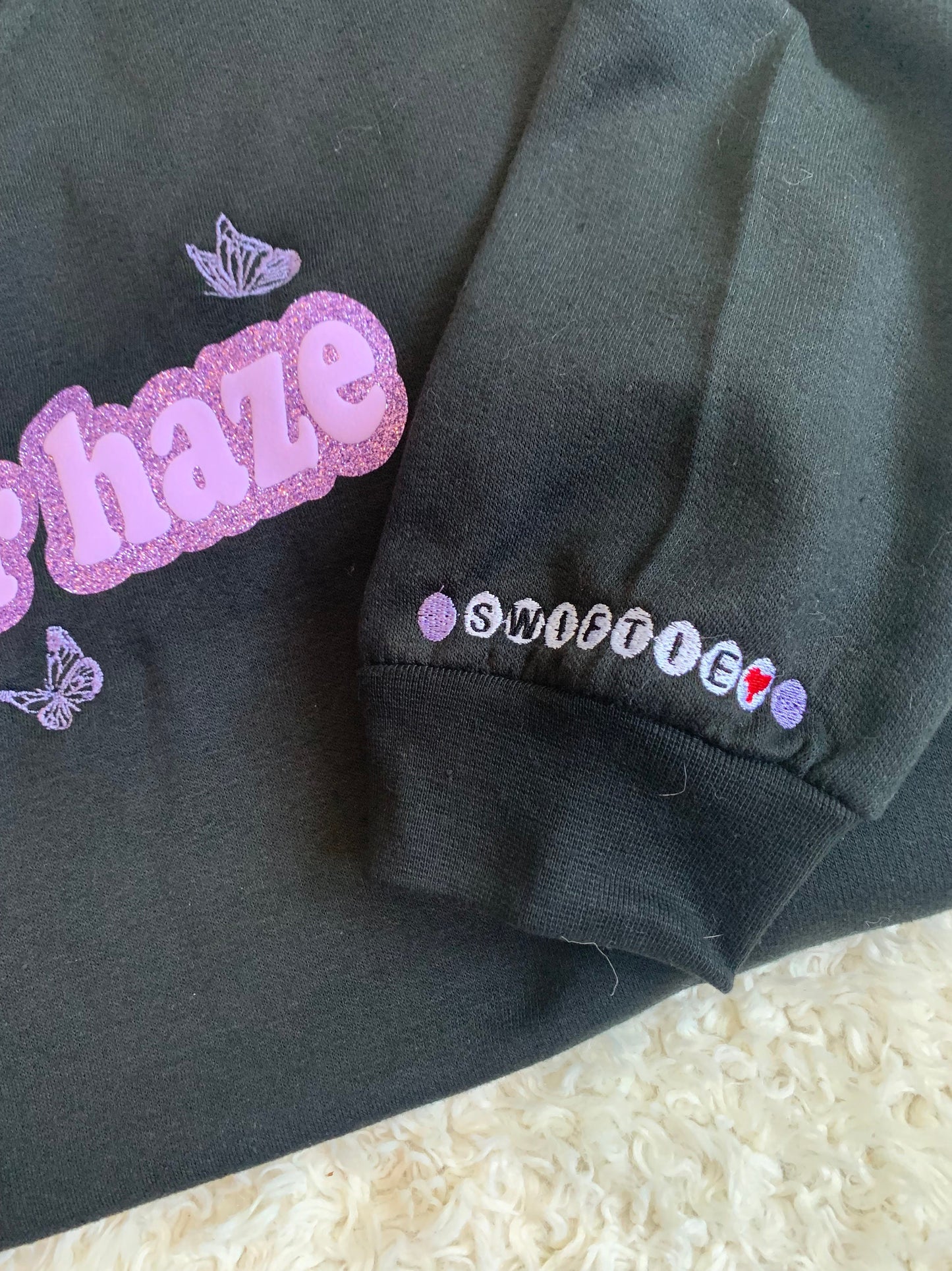 Lavender Haze  Embroidered Sweatshirt