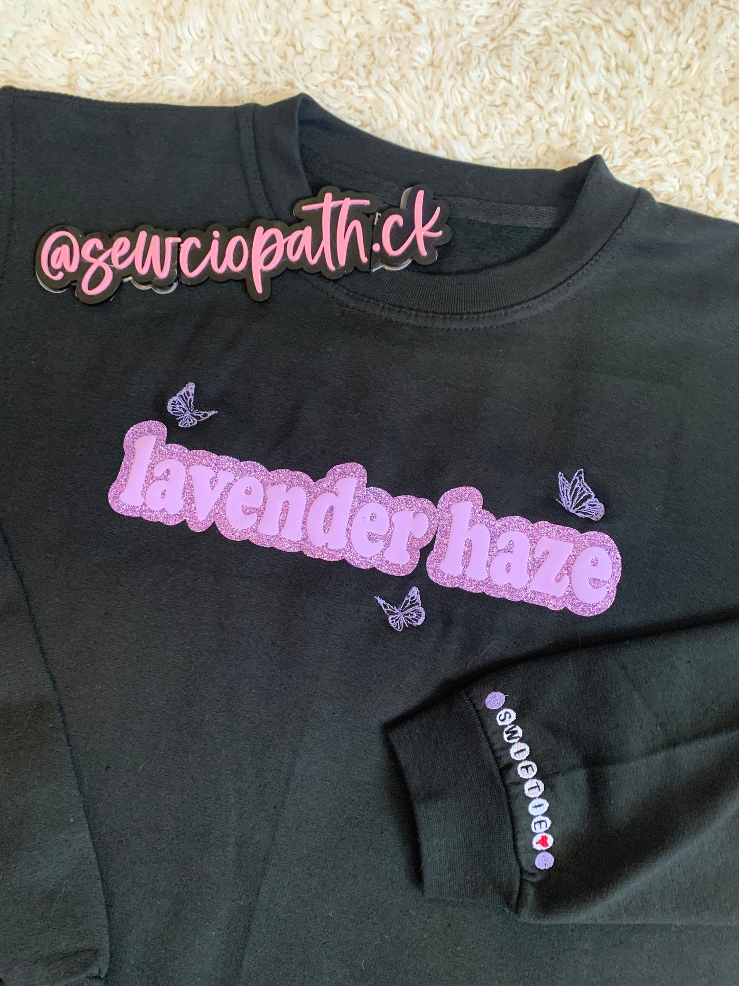 Lavender Haze  Embroidered Sweatshirt