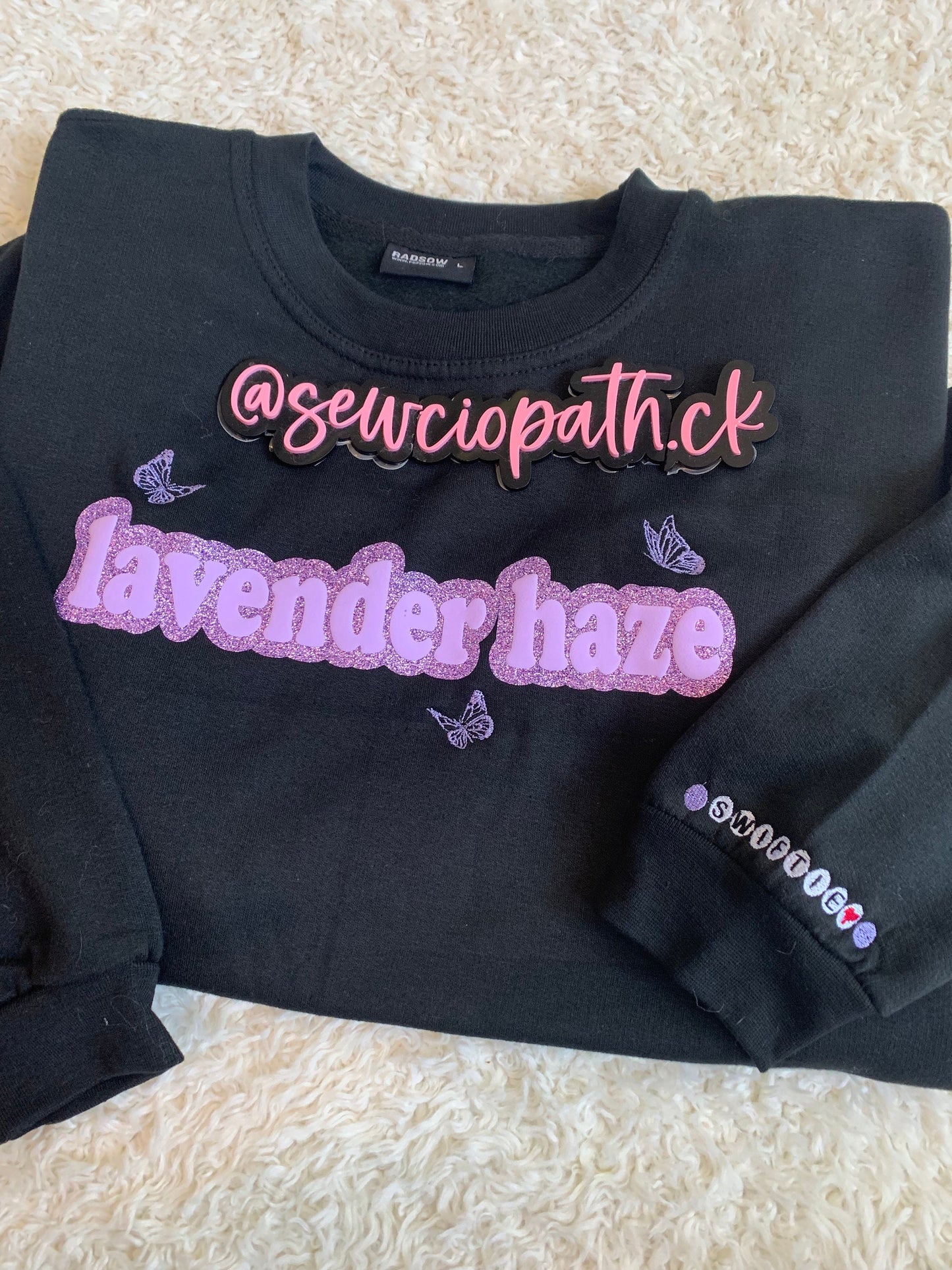 Lavender Haze  Embroidered Sweatshirt