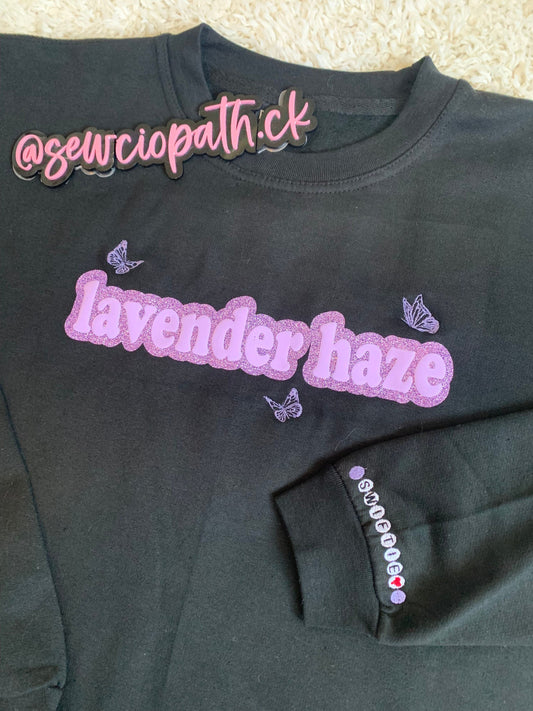 Lavender Haze  Embroidered Sweatshirt