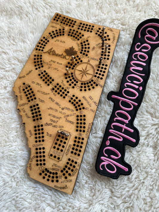 Provinces of Canada Cribbage Boards | Alberta Crib Board