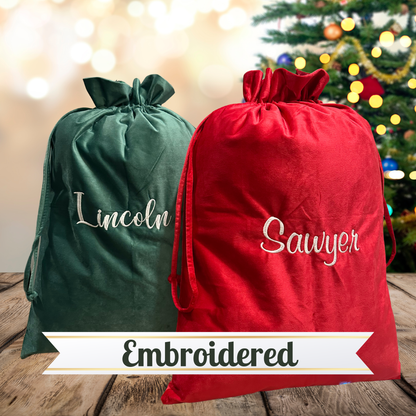 Personalized Velvet Christmas Santa Sack