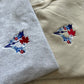 Blue Jay Floral - Embroidered
