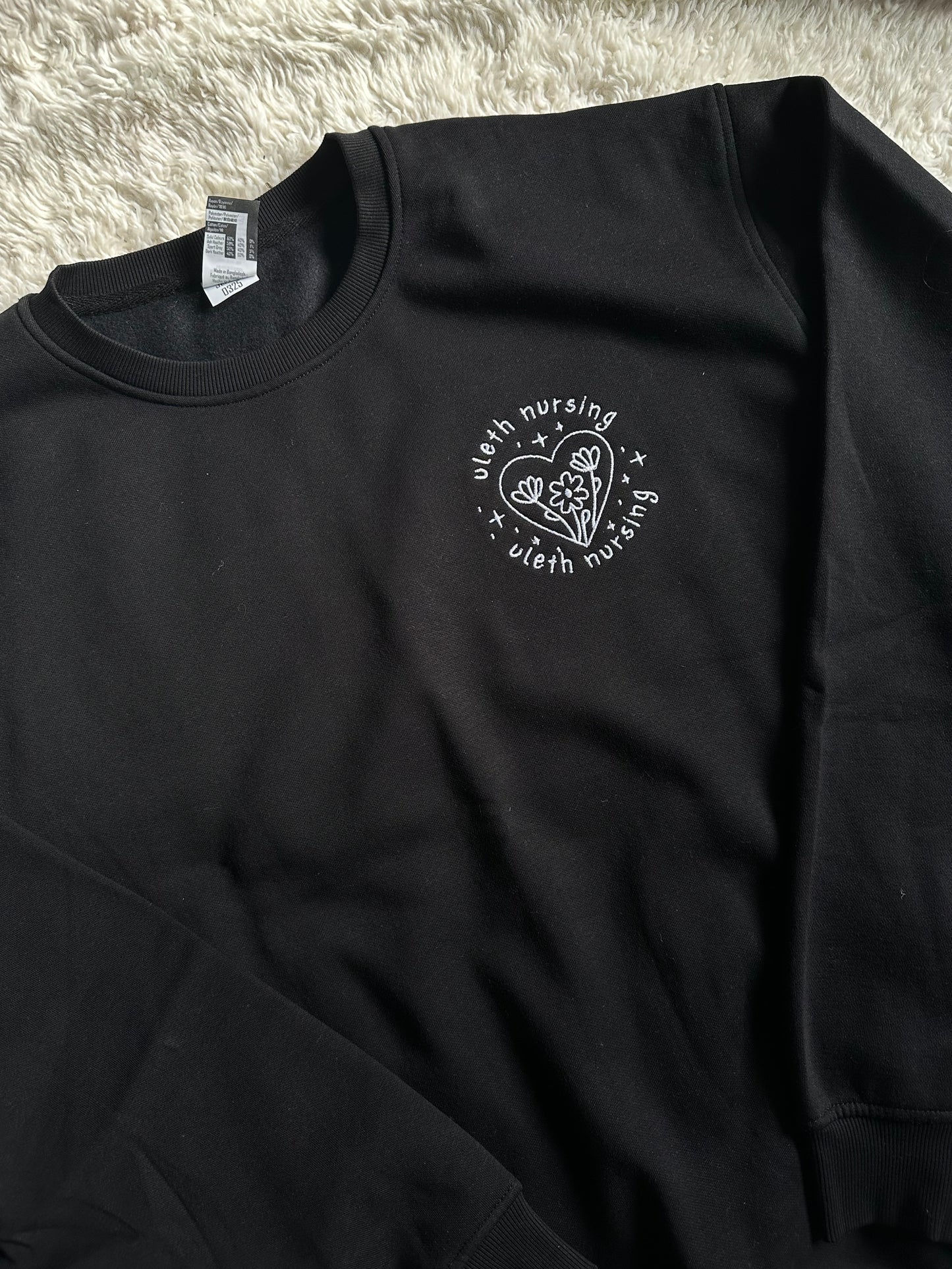 Uleth Nursing Floral Embroidered Crest