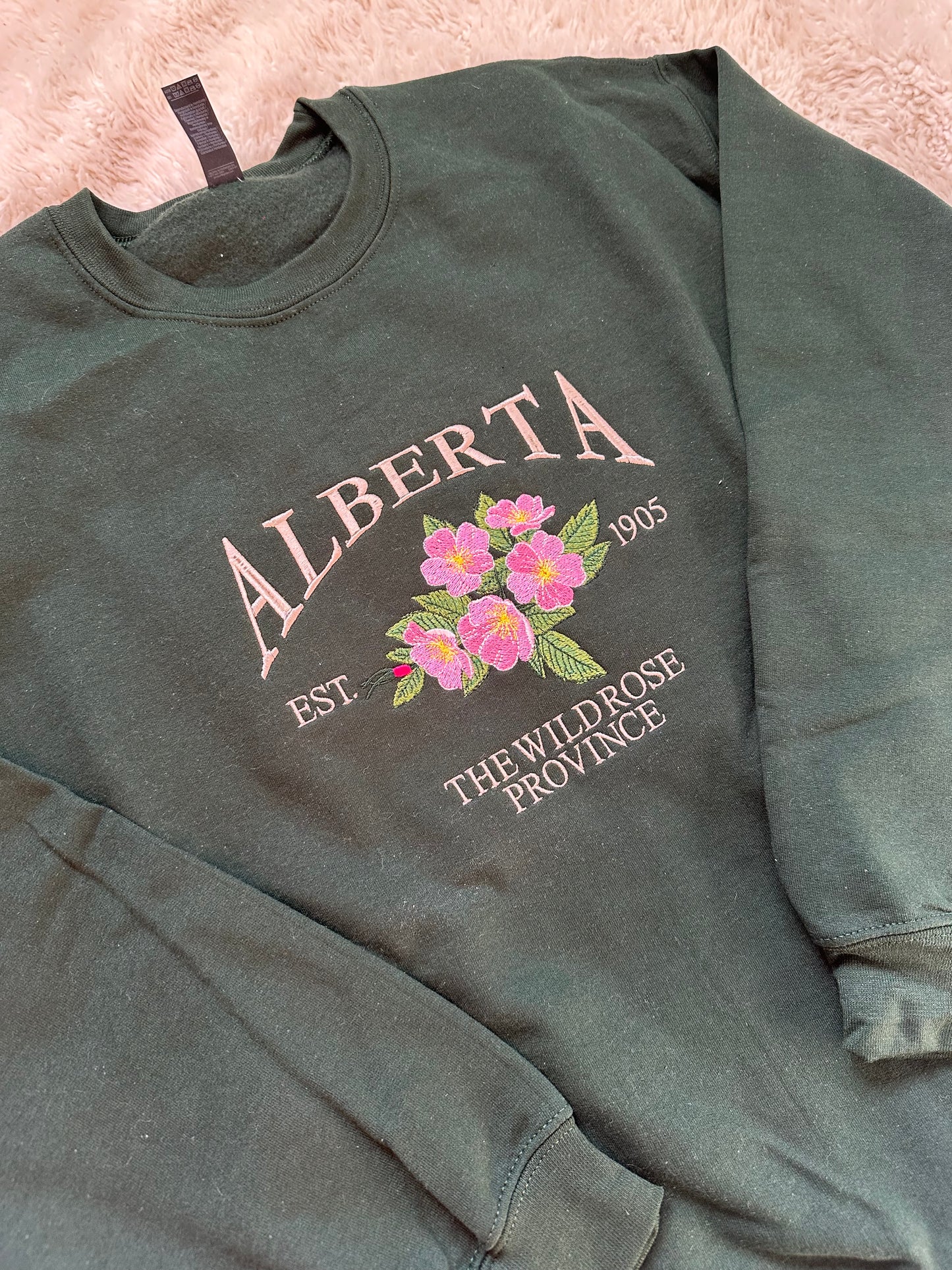 Alberta Embroidered Crewneck Sweater - AB Sweater