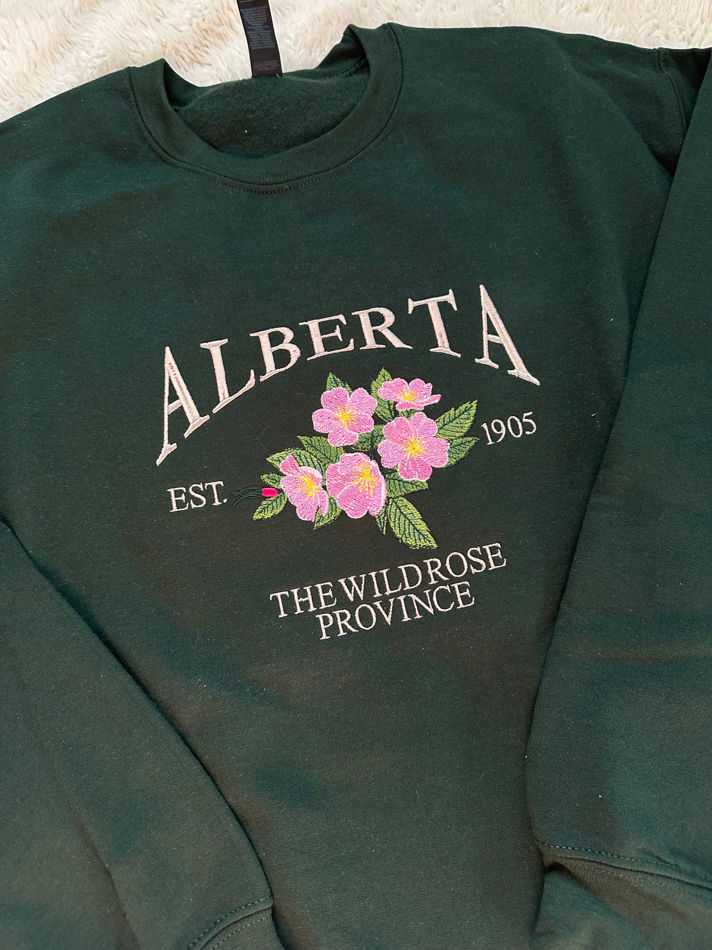 Alberta Embroidered Crewneck Sweater - AB Sweater