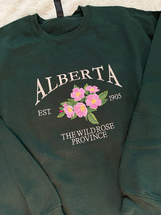 Alberta Embroidered Crewneck Sweater - AB Sweater