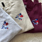 Blue Jay Floral - Embroidered