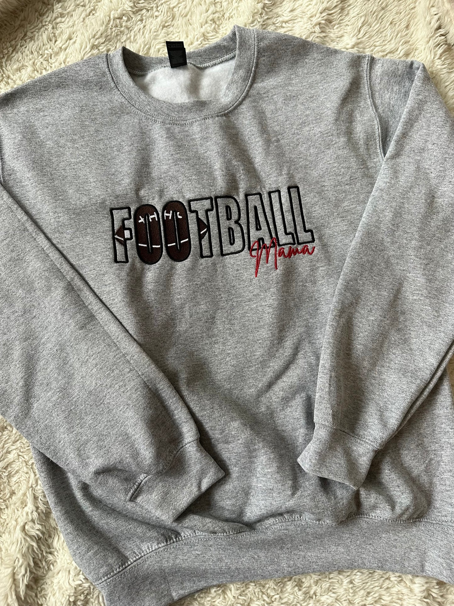 Football Soccer Mama Crewneck - Embroidered