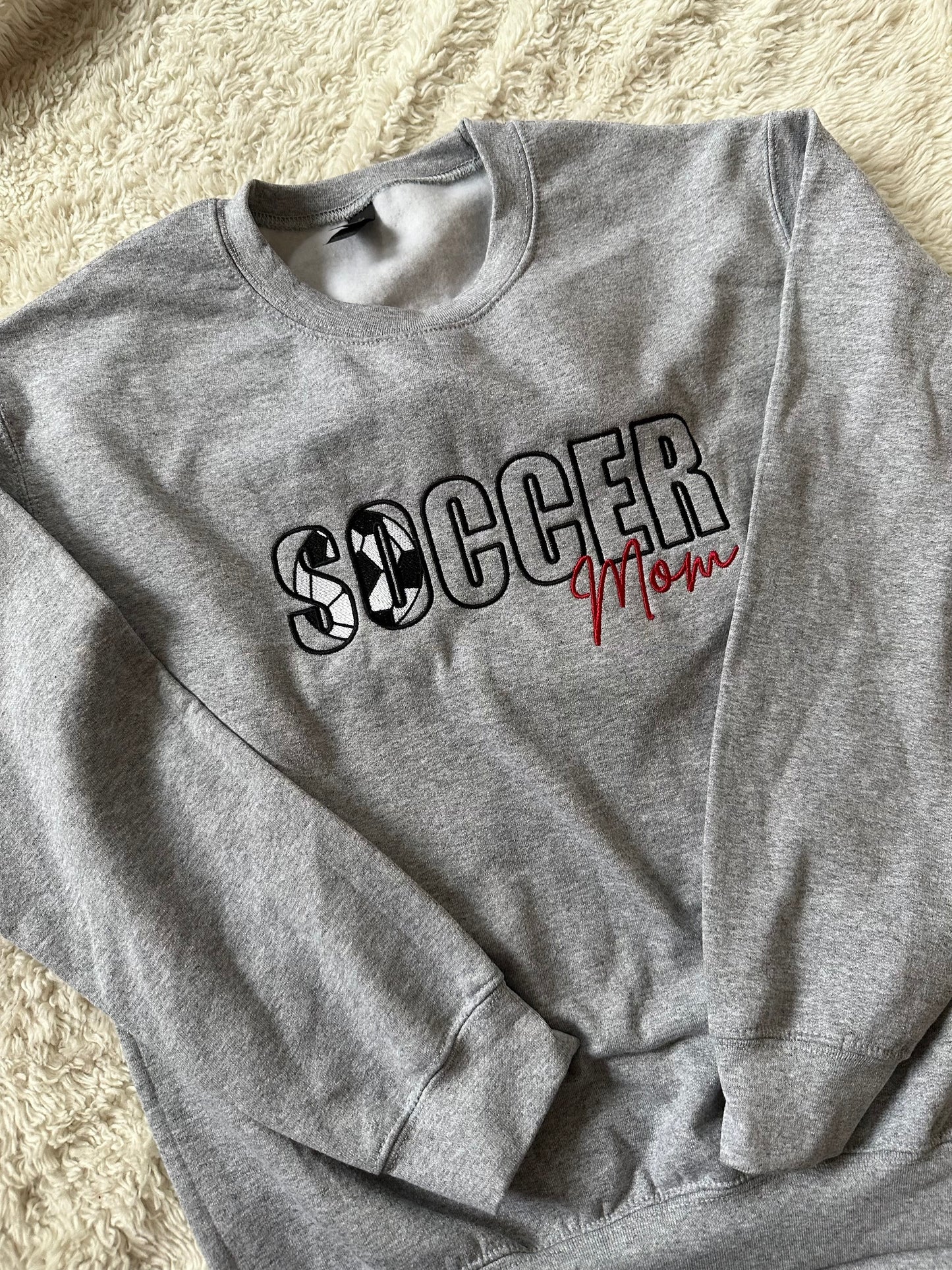Football Soccer Mama Crewneck - Embroidered