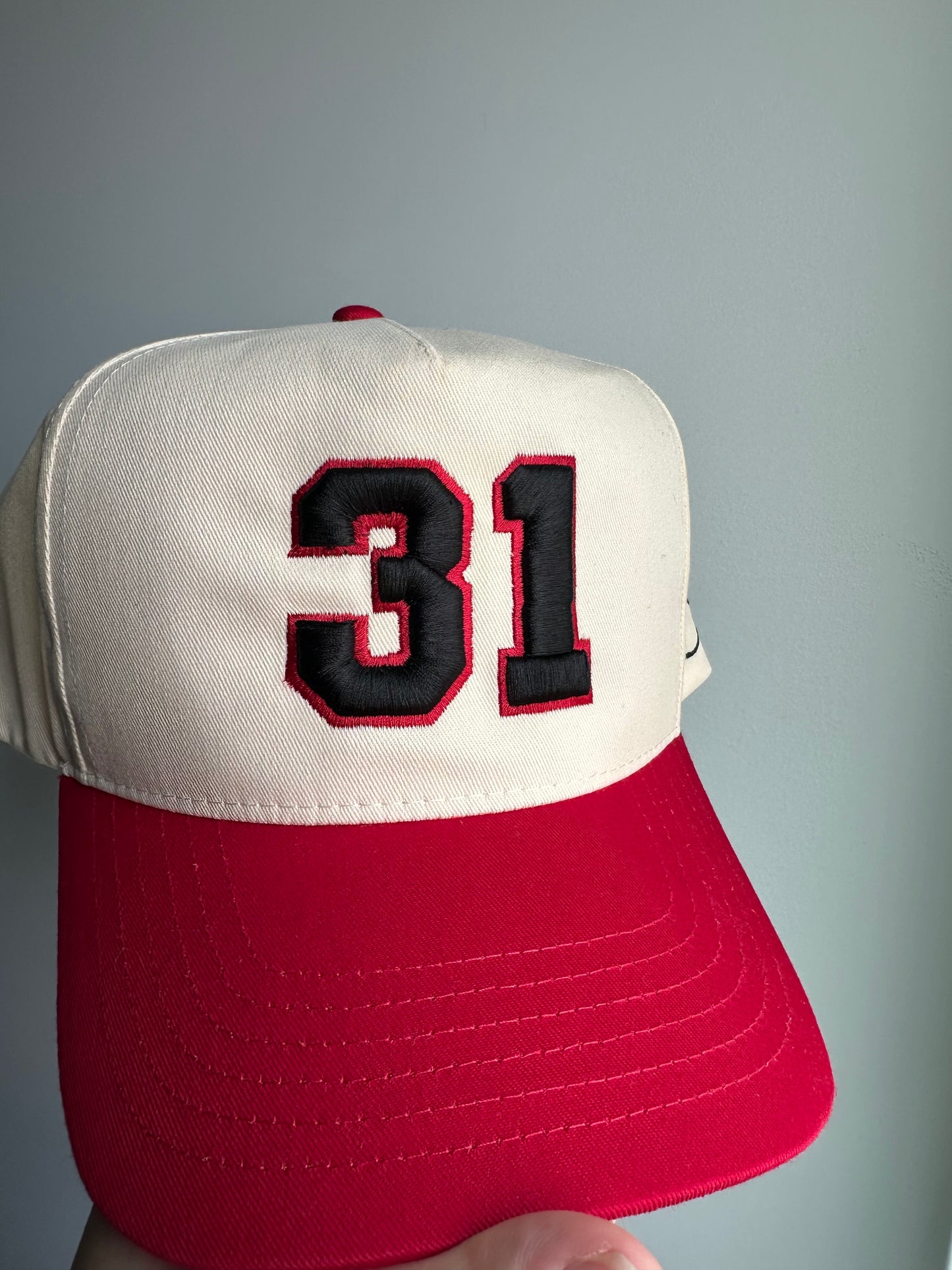 Custom Embroidered Sports Number Hats | Puff Embroidery