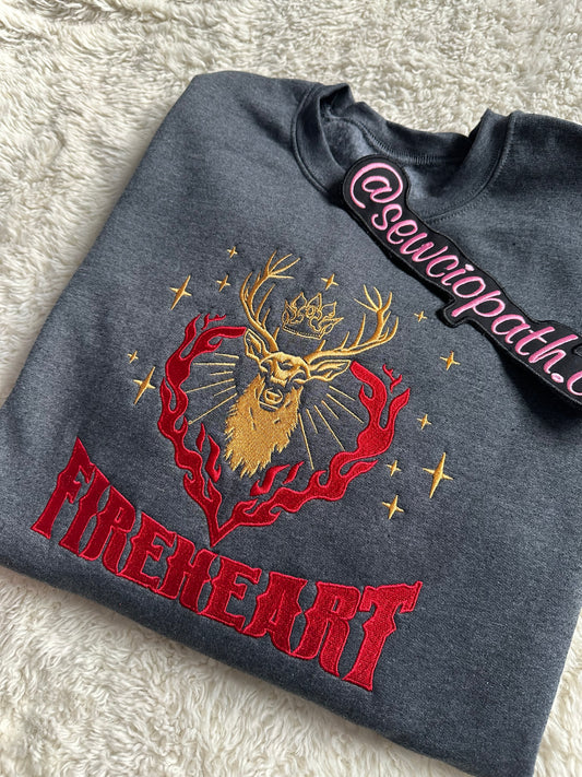 Throne Of Glass Fireheart Embroidered Sweatshirt