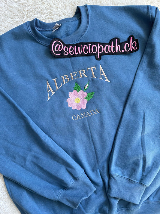 Alberta Embroidered Crewneck Sweater - AB Sweater