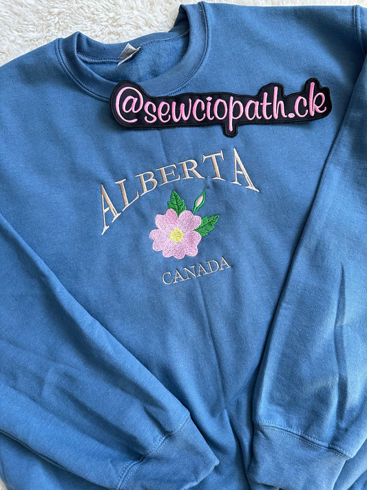 Alberta Embroidered Crewneck Sweater - AB Sweater