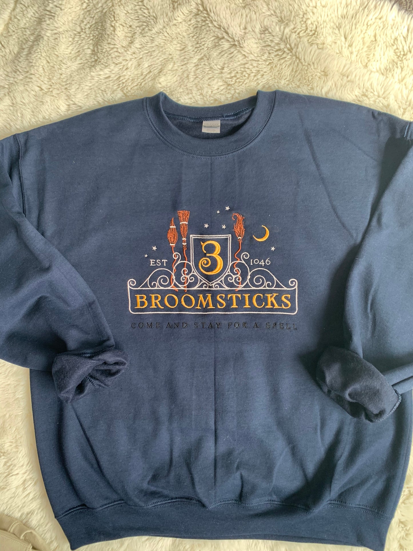 Harry Potter Inspired Three Broomsticks Embroidered Sweatshirt