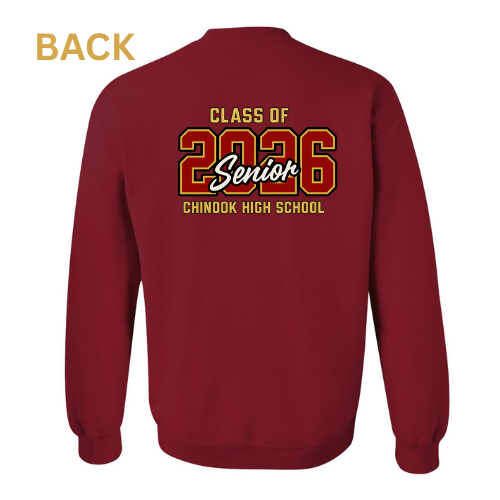 Chinook Grad 2026 crewneck, school spirit wear