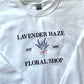 Lavender Haze Floral Shop Embroidered Sweatshirt