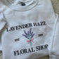 Lavender Haze Floral Shop Embroidered Sweatshirt